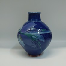 #220128 Vase Cobalt 8.5